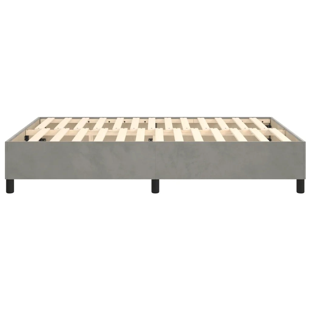 Struttura Letto a Rete a Molle Grigio Chiaro 140x190 cm Velluto 3121114