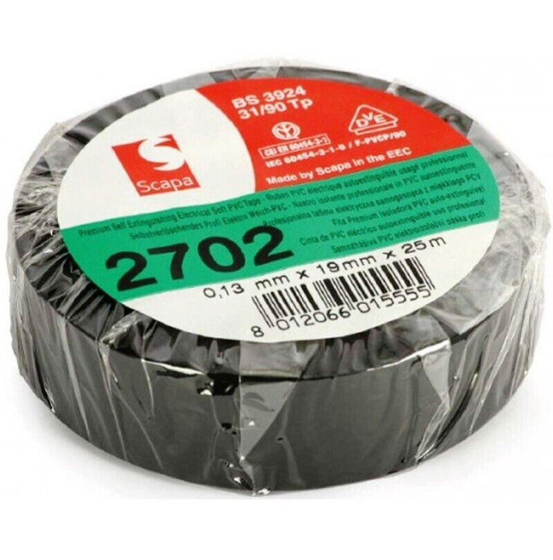 NASTRO ISOLANTE CM 1.5 X 10 MT- Nero- FF- pezzi 1