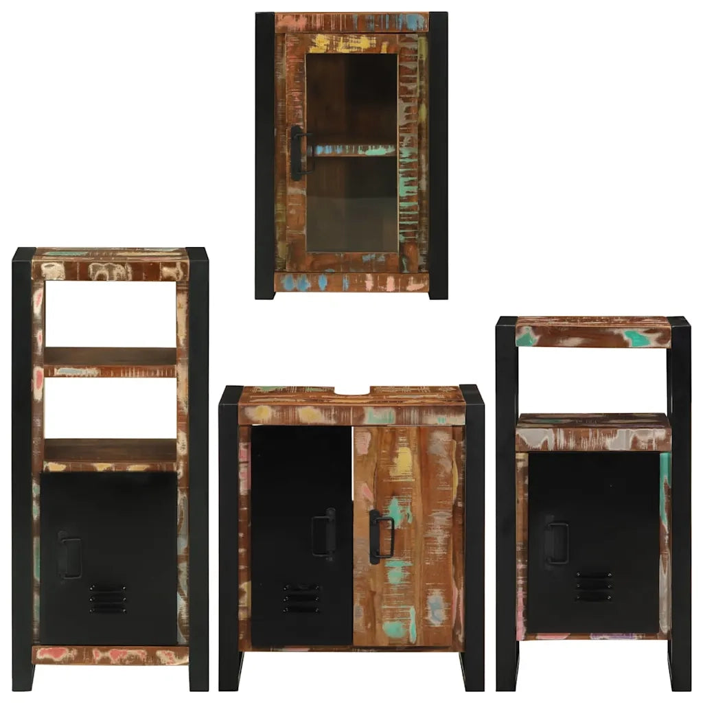 Set di mobili per il bagno 4 pcs Legno massello riciclato 3305695