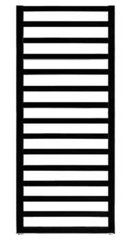 TERMOARREDO ZEHNDER QUARO H. 1403- Nero Opaco Largh. cm 45- ZEHND- pezzi 1