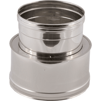 RACCORDO DA DOPPIA A MONO PARETE Ø M 80/130 - F 80 mm