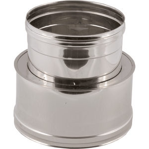 RACCORDO DA DOPPIA A MONO PARETE Ø M 80/130 - F 80 mm