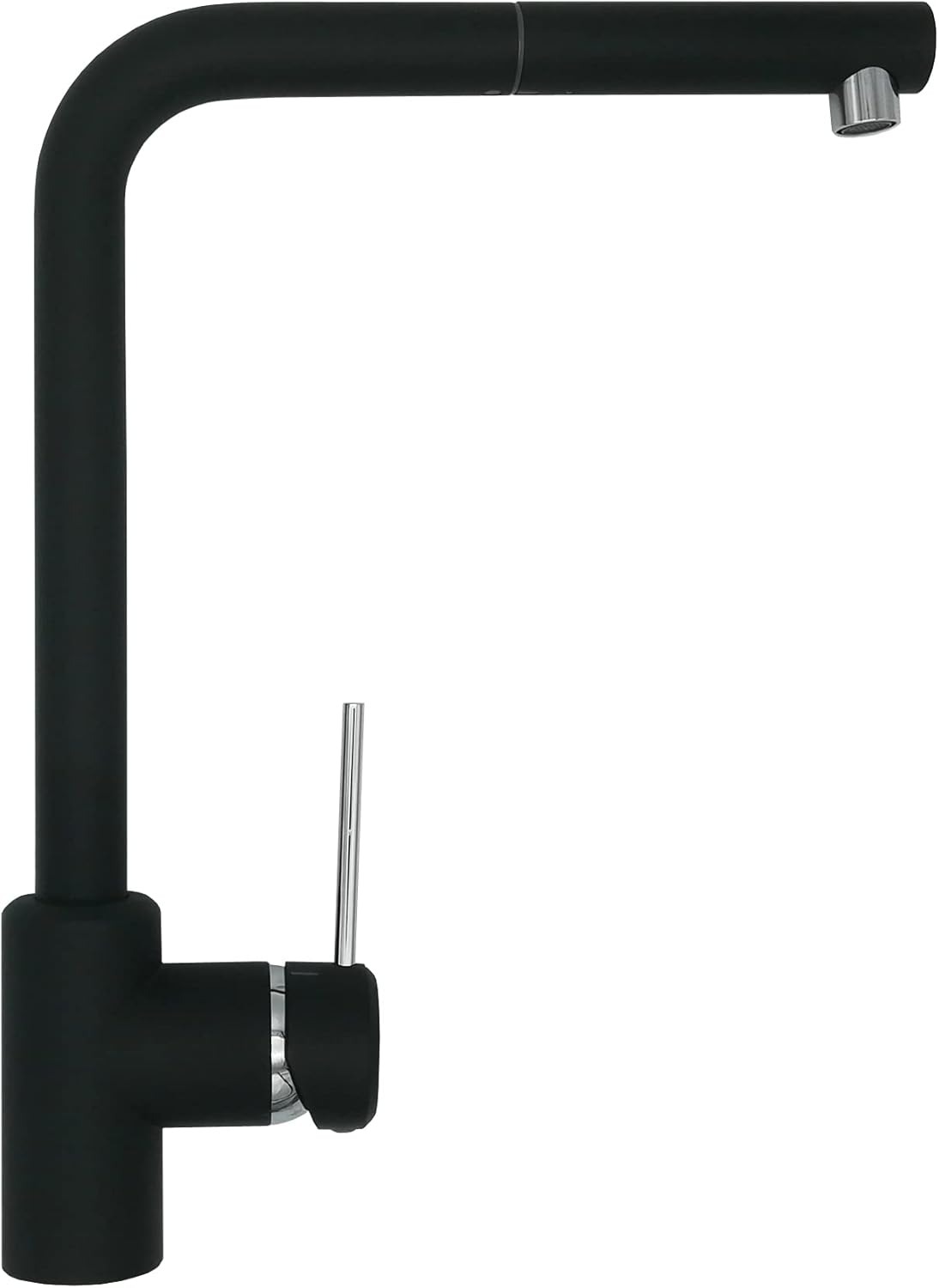 MISCELATORE MONOCOMANDO LAVELLO CON DOCCIA ESTRAIBILE LINEA PIN- Nero Opaco- ARGO- pezzi 1