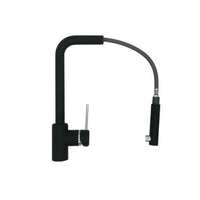 MISCELATORE MONOCOMANDO LAVELLO CON DOCCIA ESTRAIBILE LINEA PIN- Nero Opaco- ARGO- pezzi 1