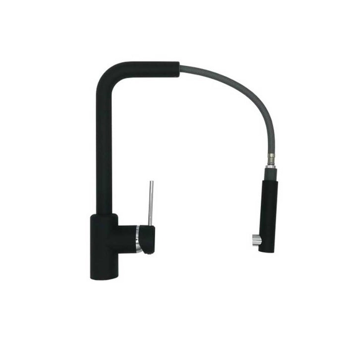 MISCELATORE MONOCOMANDO LAVELLO CON DOCCIA ESTRAIBILE LINEA PIN- Nero Opaco- ARGO- pezzi 1