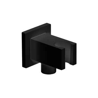 SUPPORTO DOCCIA MINIMALE QUADRO CON PRESA ACQUA- Nero Opaco- Remer- pezzi 1