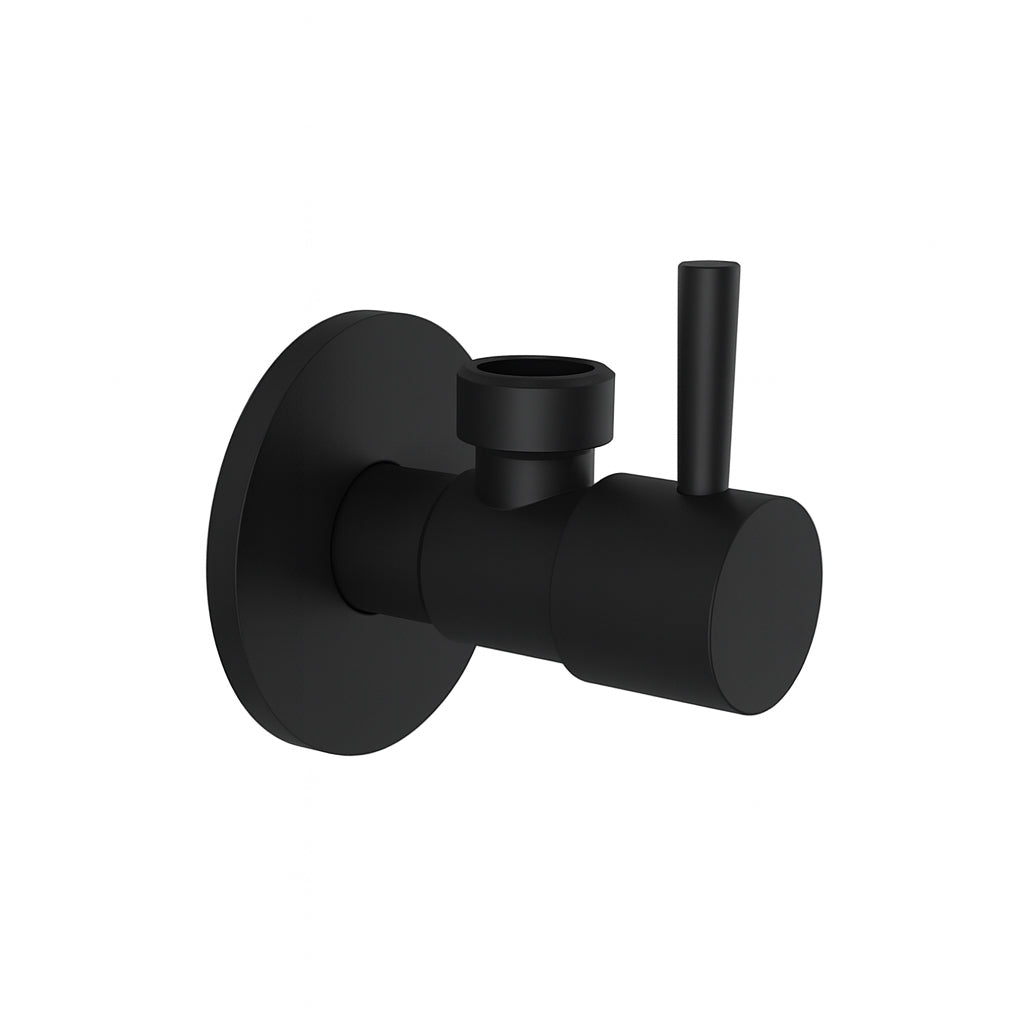 RUBINETTO SOTTOLAVABO D'ARREDO  MOD. MINIMAL 1/2x10- Nero Opaco 1/2x1/2- Remer- pezzi 1