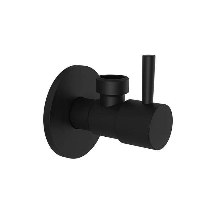 RUBINETTO SOTTOLAVABO D'ARREDO  MOD. MINIMAL 1/2x10- Nero Opaco 1/2x1/2- Remer- pezzi 1