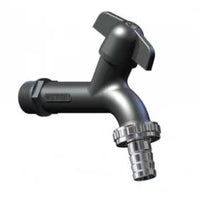 RUBINETTO PORTAGOMMA EUROGARDEN- 1/2 Nero- MANFR- pezzi 1