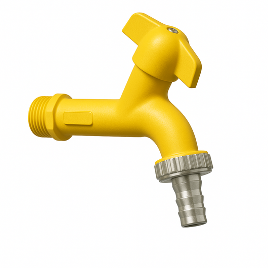 RUBINETTO PORTAGOMMA EUROGARDEN- 1/2 Giallo- MANFR- pezzi 1