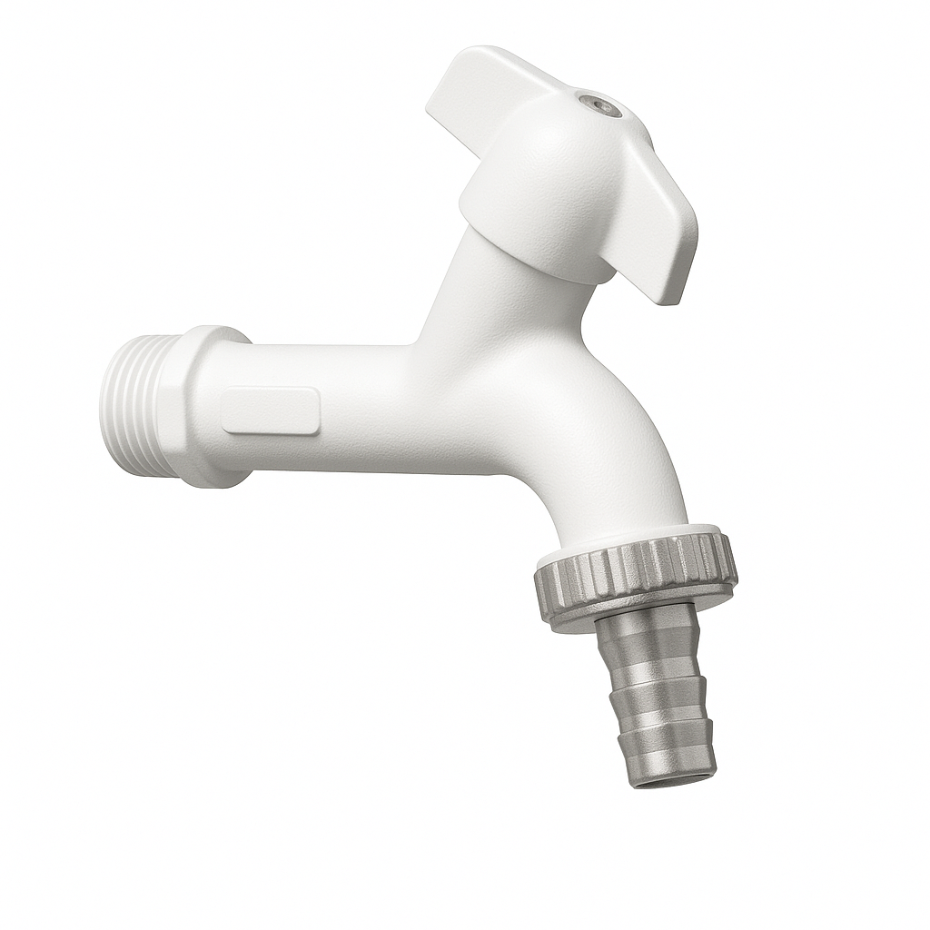 RUBINETTO PORTAGOMMA EUROGARDEN- 1/2 Bianco- MANFR- pezzi 1