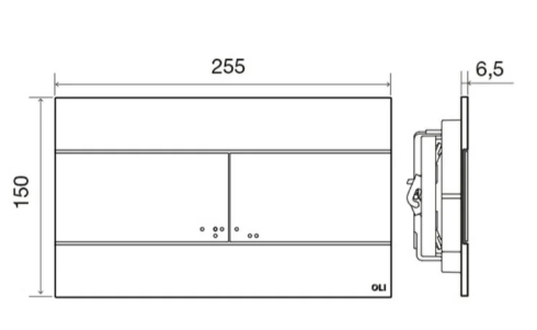 PLACCA SLIM DUAL- Nero Opaco- OLIVE- pezzi 1