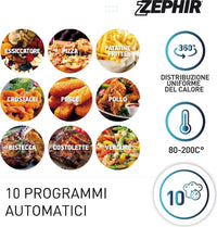 Zephir FRIGGITRICE AD ARIA ZHC122N 12 litri, 1800 W