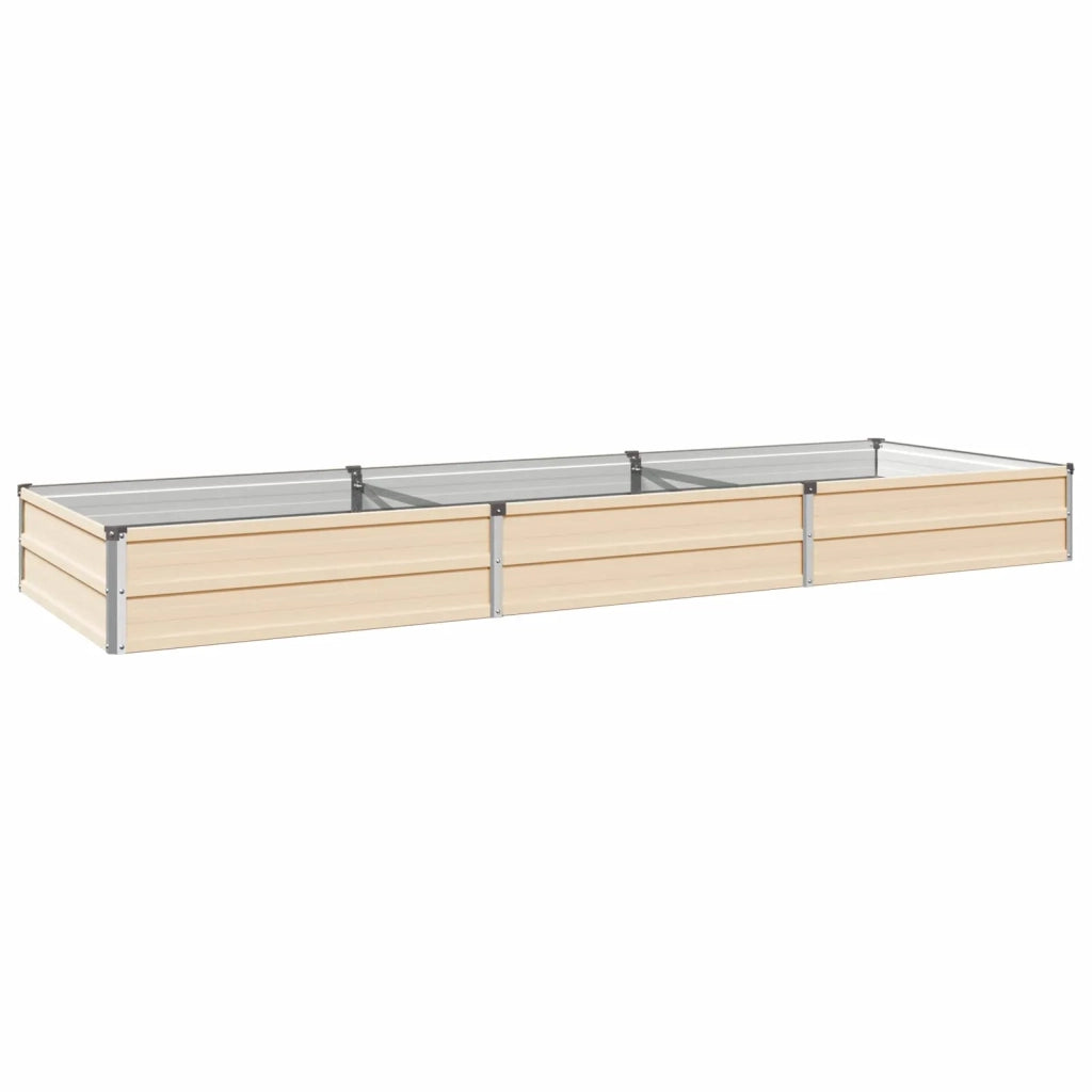 Letto rialzato da giardino Avorio 240 x 80 x 24 cm 8006491