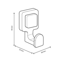 2 PZ APPENDINI SERIE KARA- Nero cm 6 x h.9,4 x 5,3- KOEMO- pezzi 1