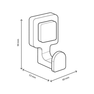 2 PZ APPENDINI SERIE KARA- Nero cm 6 x h.9,4 x 5,3- KOEMO- pezzi 1