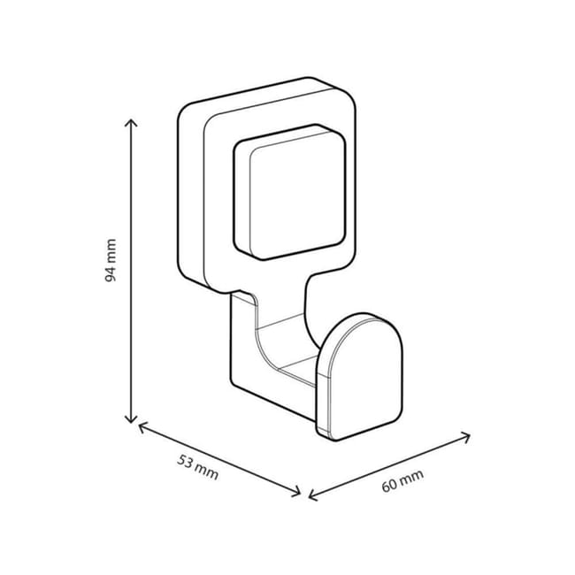 2 PZ APPENDINI SERIE KARA- Nero cm 6 x h.9,4 x 5,3- KOEMO- pezzi 1