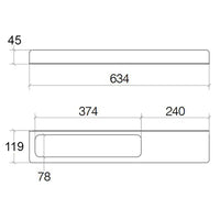 SUPPORTO MENSOLA SAETA- Nero mm 634 Foro SX- SAMO- pezzi 1