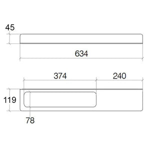 SUPPORTO MENSOLA SAETA- Nero mm 634 Foro SX- SAMO- pezzi 1
