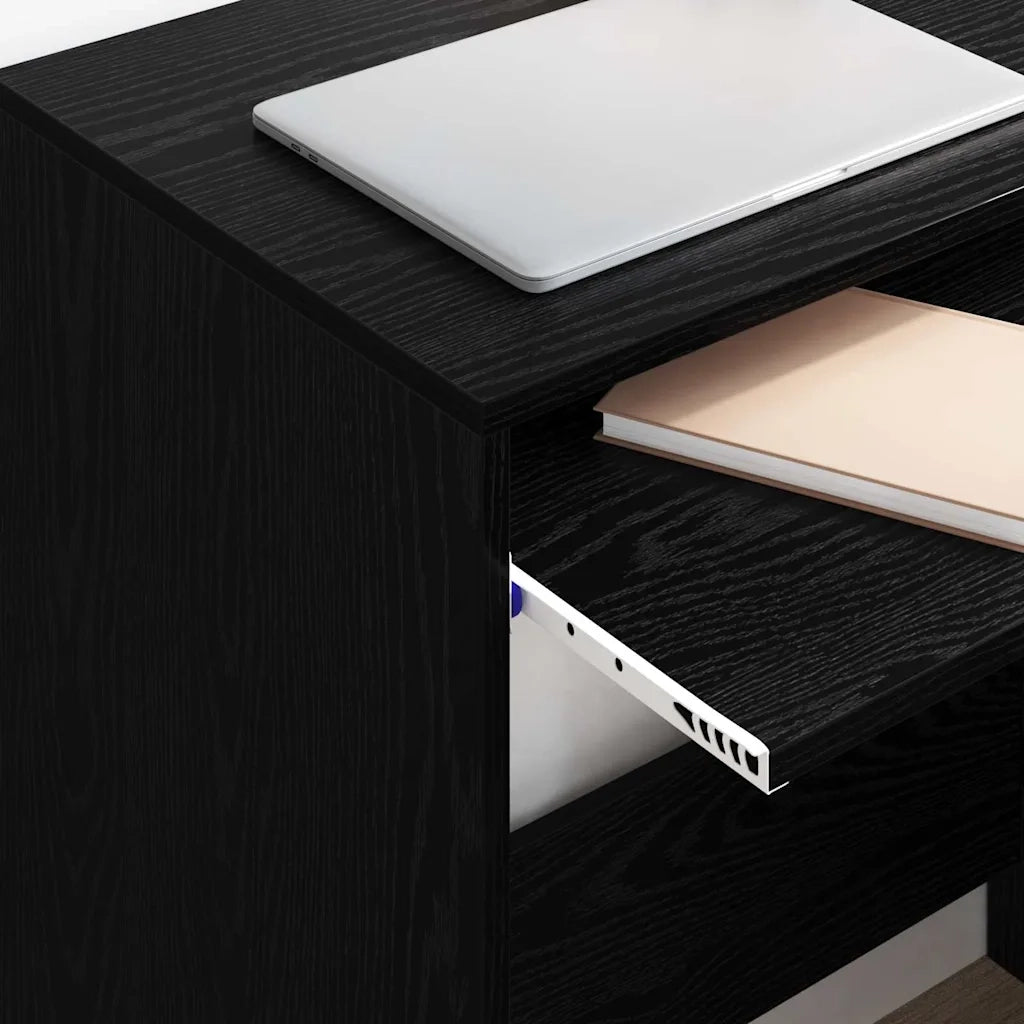 Scrivania | Tavolo da Ufficio Rovere Nero 77.5 x 43 x 79 cm Legno multistrato