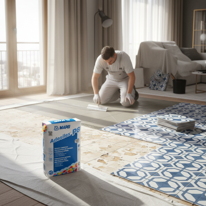 Adesilex p8 bianco adesivo cementizio mapei per piastrelle 25 kg