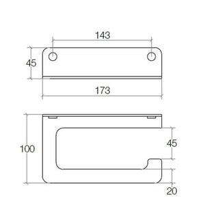 PORTAROTOLO SAETA- Nero - mm 173x100x45- SAMO- pezzi 1