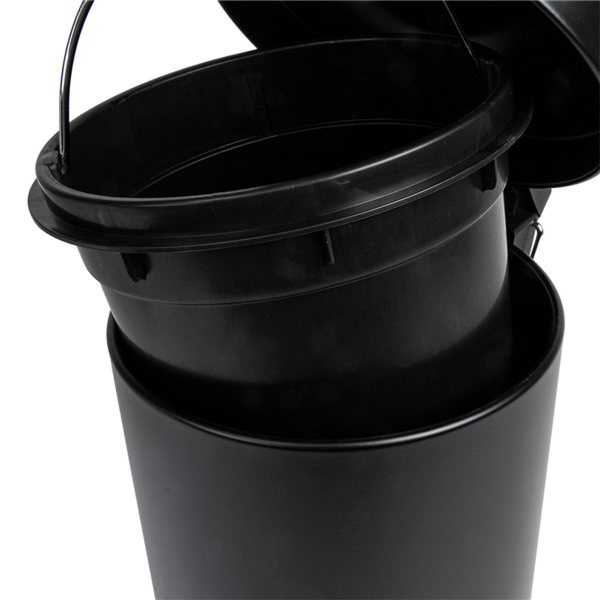 PATTUMIERA FRESIA- Nera lt. 5 Diam.20,5 x H. 28- DH- pezzi 1