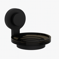 PORTA SAPONE SERIE KISSY- Nero cm 11 x h.9,2 x 13,8- KOEMO- pezzi 1