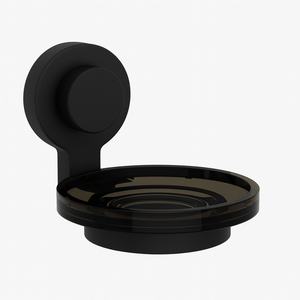 PORTA SAPONE SERIE KISSY- Nero cm 11 x h.9,2 x 13,8- KOEMO- pezzi 1