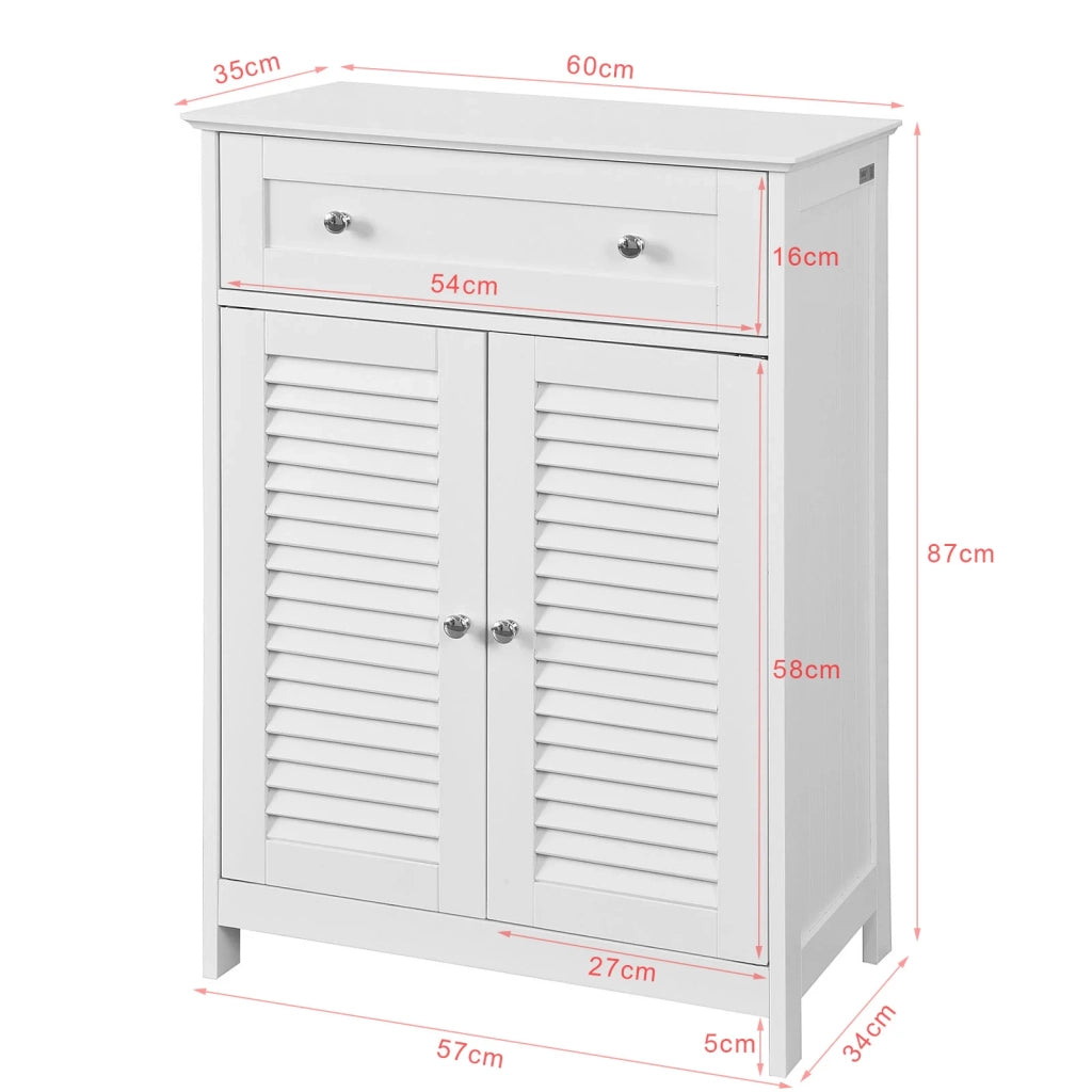 Mobiletto Bagno Colonna Bagno Cassettiera Bagno Con Cassetti Bianco FRG238-W