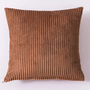 Cuscino quadrato con strisce - 2-pack - Cuscino liscio - Cuscino per divano - Copertura morbida a microfibra - Cuscino per testa per letto - Copertura decorativa per cuscino - Per divani, poltrone e letti - 45x45cm - Marrone