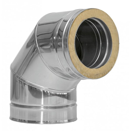 GOMITO DOPPIA PARETE A 90  °  EE ? 80/130 mm