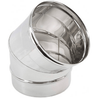 GOMITO A 45  ° PER CANNE FUMARIE  EE ? 80 mm