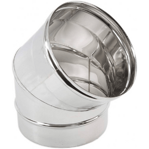 GOMITO A 45  ° PER CANNE FUMARIE  EE ? 80 mm