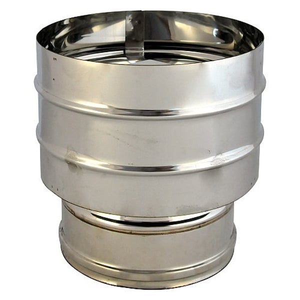 FUMAIOLO DOPPIA PARETE ANTIVENTO Ø 80/130 mm