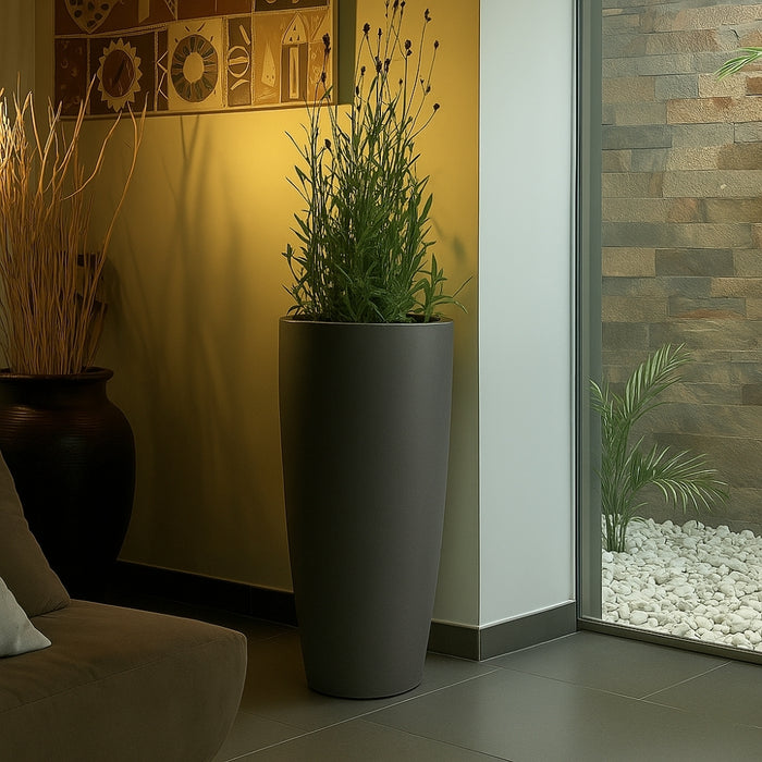 VASO TONDO 'STILO' Ã? cm 33 x h 70 - 12 lt. antracite