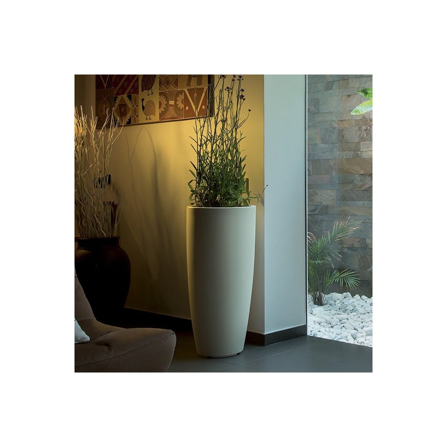 VASO TONDO 'STILO' Ã? cm 40xh.90 - 20 lt. grigio