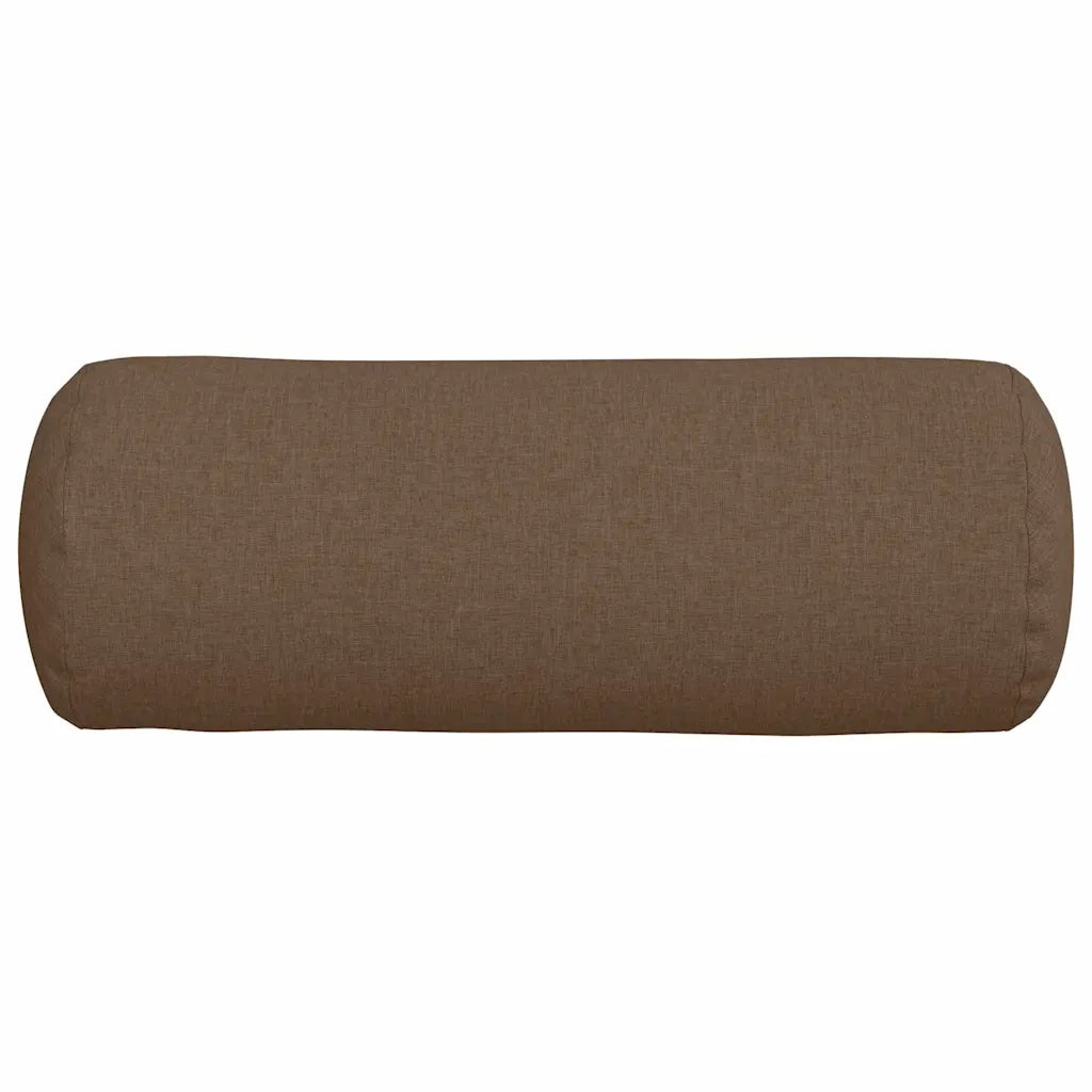 Cuscini a rullo 2 pcs Marrone Ø 25 x 70 cm Tessuto 42014315