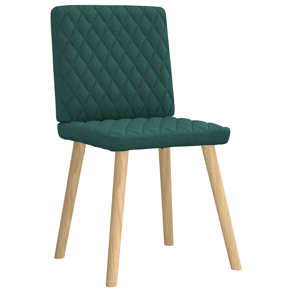 Sedie da Pranzo 4 pz in Tessuto Verde Scuro 3315226
