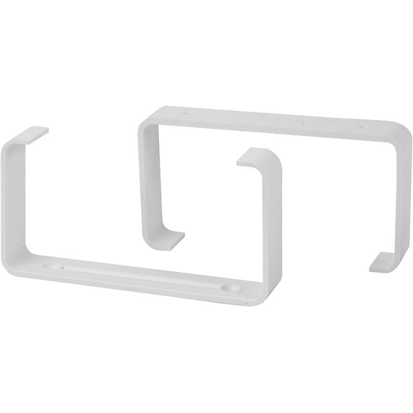 KIT STAFFE FERMATUBO PER TUBO RETTANGOLARE   mm 110x55 - confezione 2 pezzi - PES