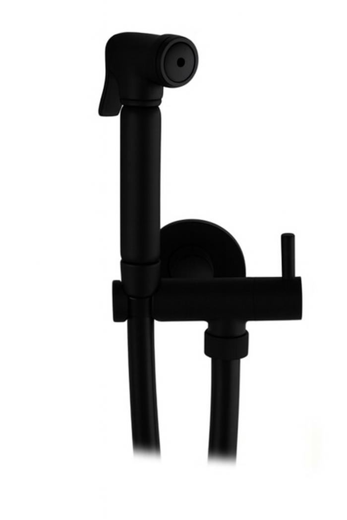 SET CON IDROSCOPINO + FLESSIBILE + SUPPORTO OTTONE TONDO- Nero Opaco- Remer- pezzi 1