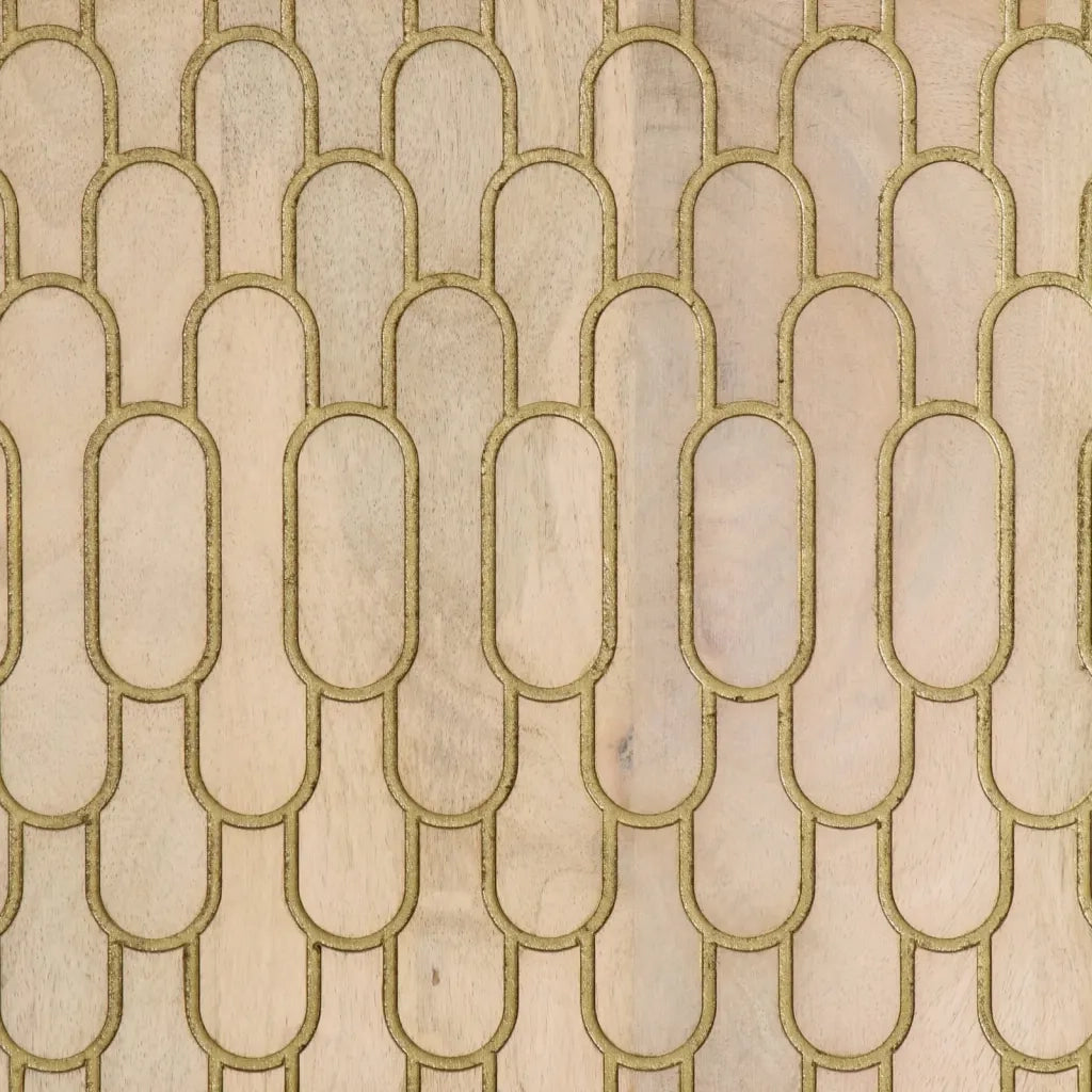 Credenza-Buffet-Armadio da cucina 90x33x75 cm in Legno Massello di Mango 594588
