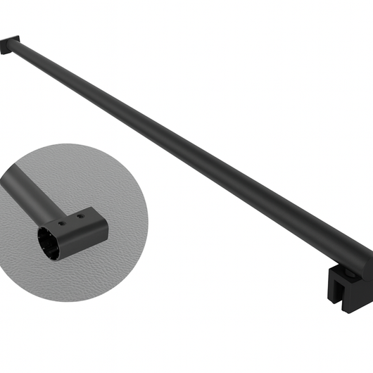 BRACCIO A T PER WALK IN TONDO- cm 65 Nero- DHIMP- pezzi 1