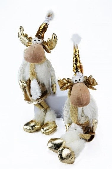 Pupazzo Renna Decorazione Natalizia Natale in Stoffa 62 cm 2 Modelli
