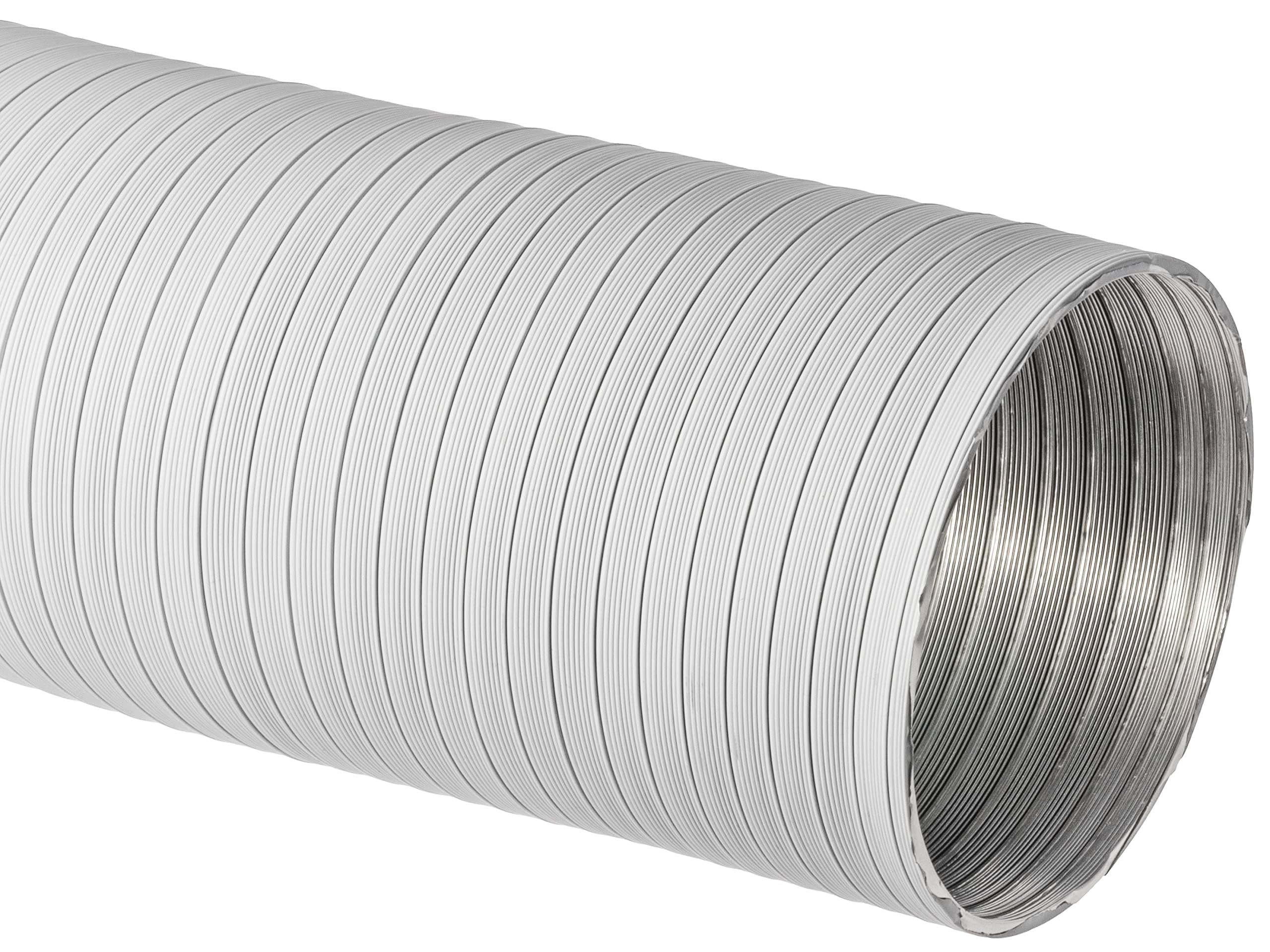 TUBO ALLUMINIO FLEX ALLUNGABILE A 3MT- Diam. 80 Bianco- DK- pezzi 1