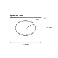 PLACCA DOPPIO SCARICO FLOW- Bianca- BAMPI- pezzi 1