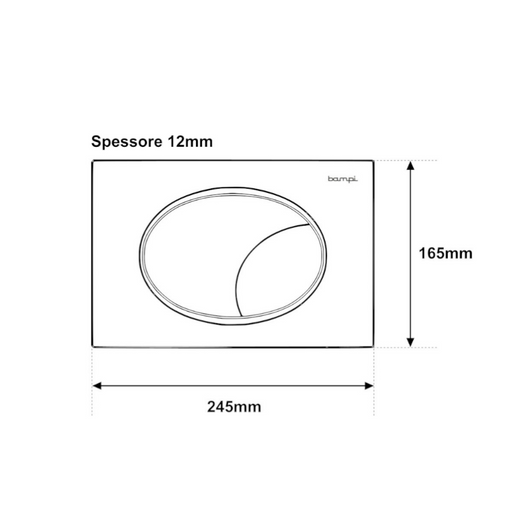 PLACCA DOPPIO SCARICO FLOW- Bianca- BAMPI- pezzi 1