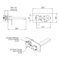 MISCELATORE MONOCOMANDO LAVABO AD INCASSO ARTIC- Bianco Opaco- MARIA- pezzi 1