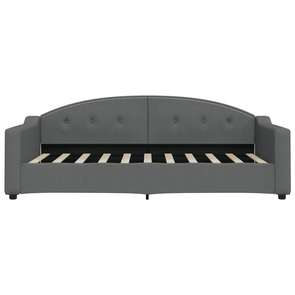 Letto da Giorno Grigio Scuro 90x190 cm in Tessuto 354194