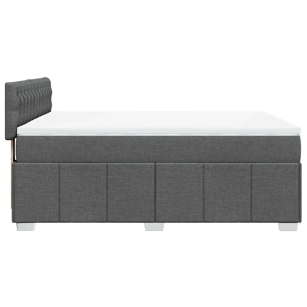 Giroletto a Molle con Materasso Grigio Scuro 140x200cm Tessuto 3287099